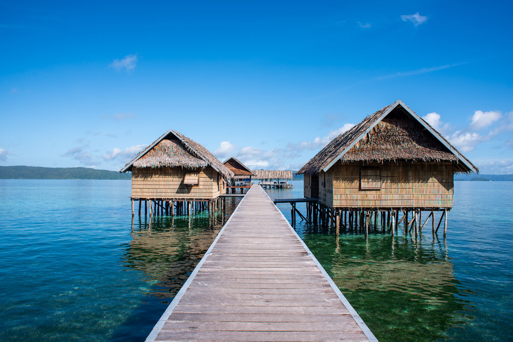 papuan water cottage of Kri Eco Resort, Raja Ampat