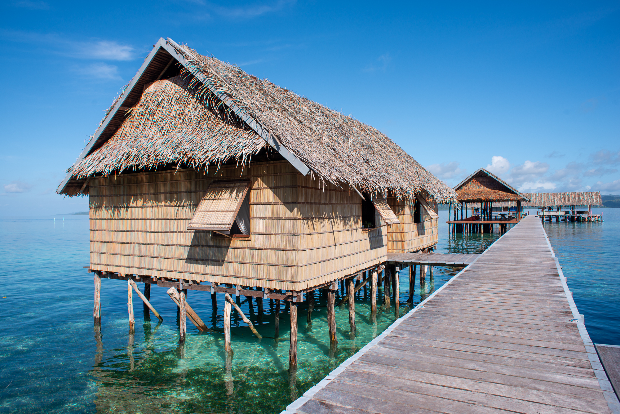 papuan water cottage of Kri Eco Resort, Raja Ampat