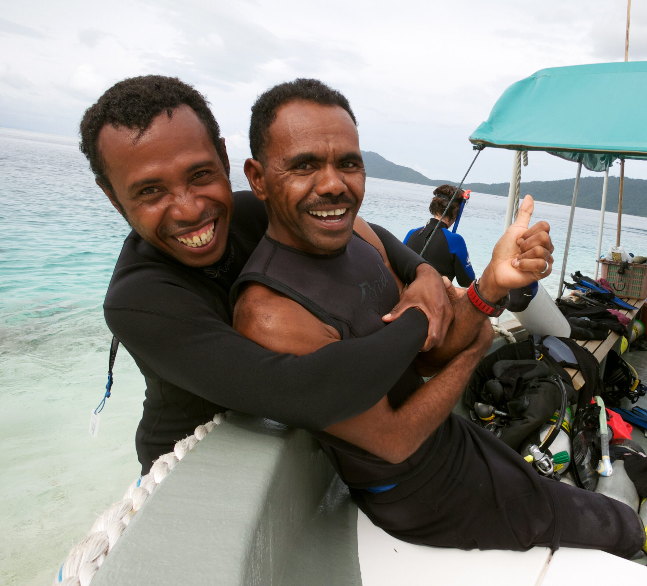 Lius and Nathan Raja Ampat piooneer dive guides
