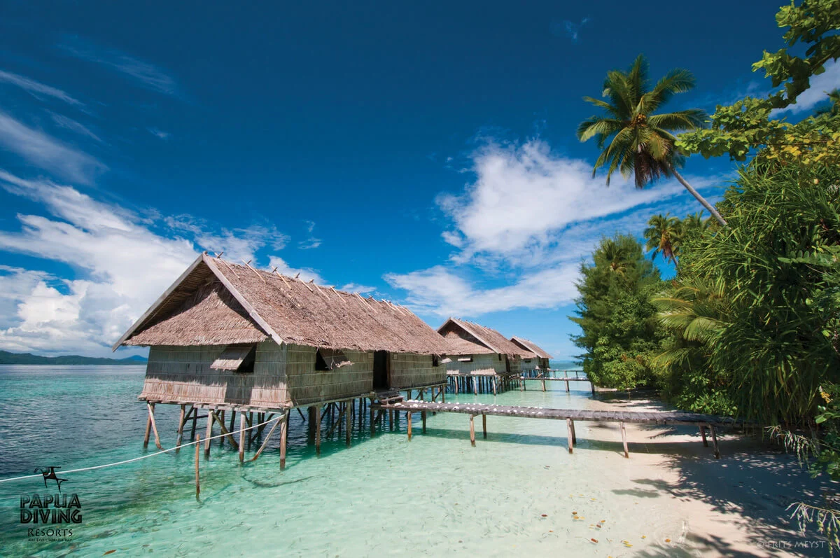 Kri Eco Resort with blue clear sky