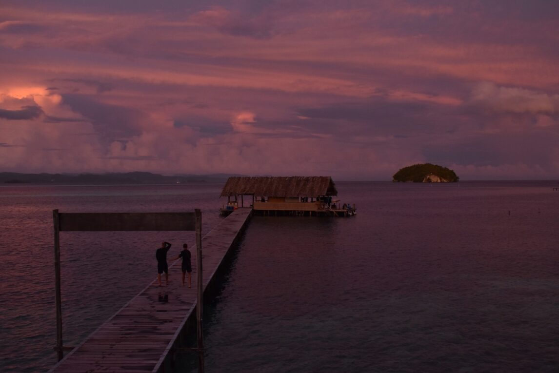 Sorido Bay Resort with purple sky
