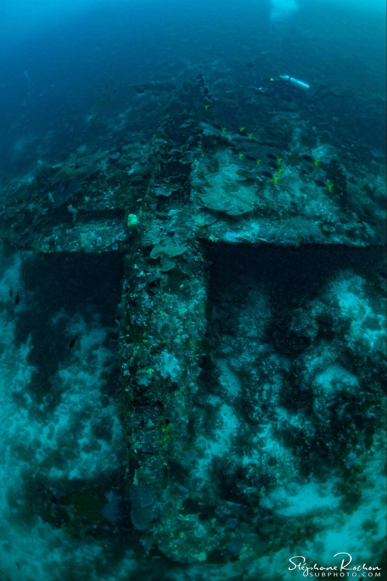 plane wreck in raja ampat