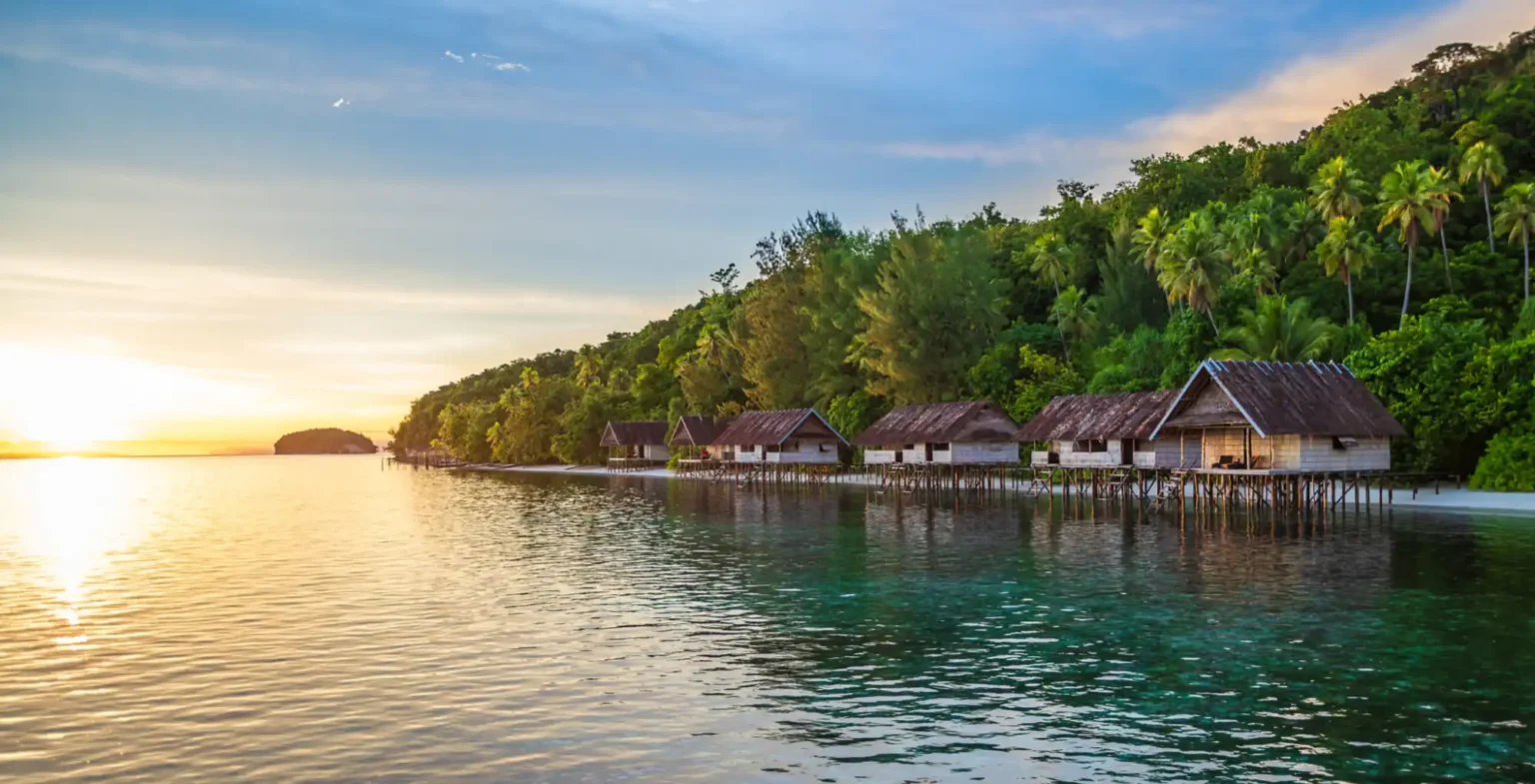 papua diving resorts beautiful view